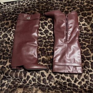 Target Burgundy Heeled Boots